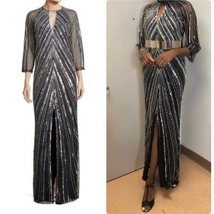 Embellished Keyhole Caftan dress